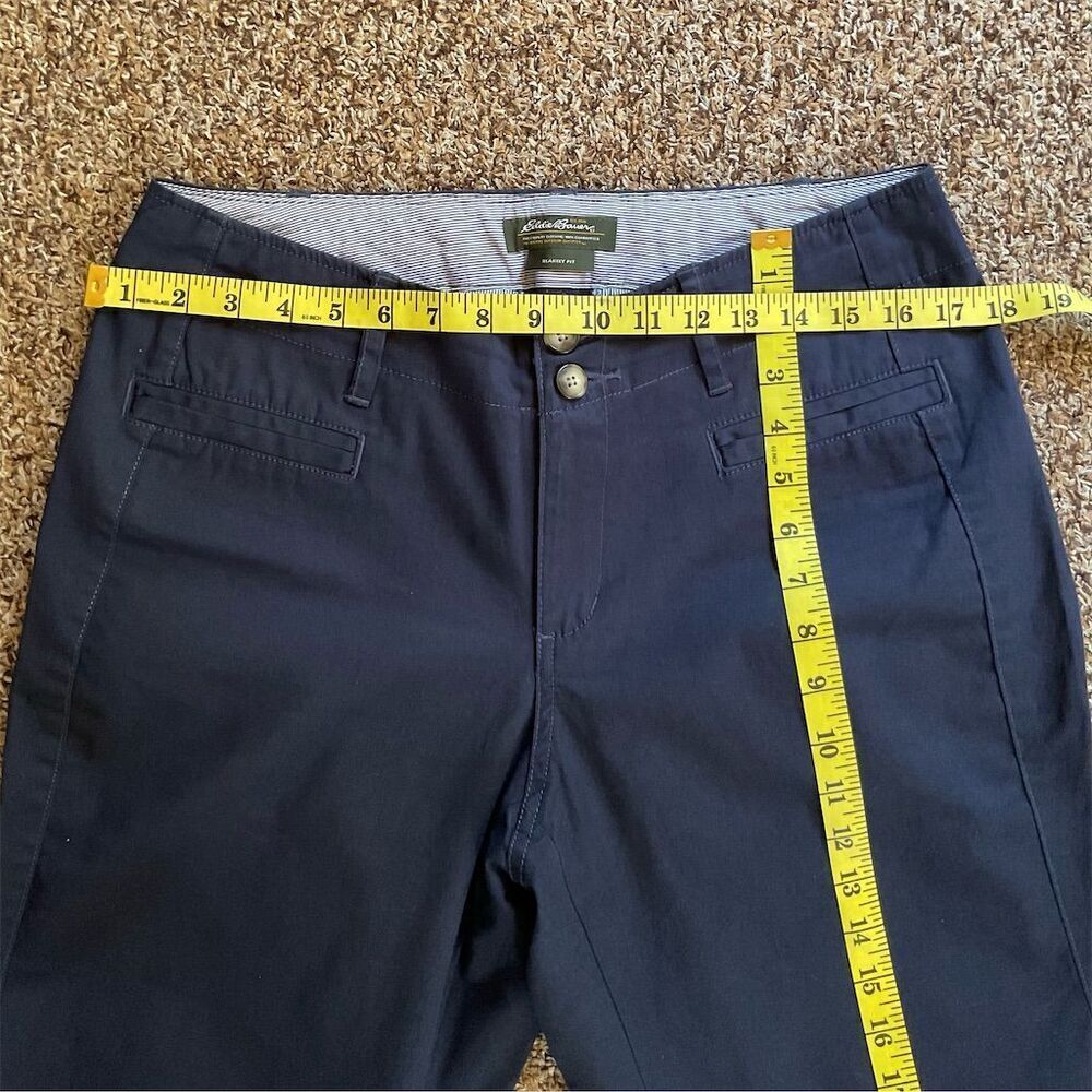 Eddie Bauer Women's Navy Blue Stretch Straight Leg Pants - Size 8 - Picture 7 of 10